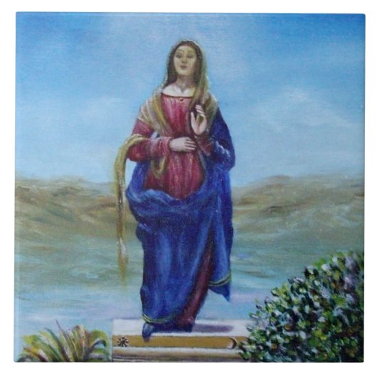 UNSER LADY OF LIGHT Madonna of Immaculate Concepti Fliese (Vorderseite)