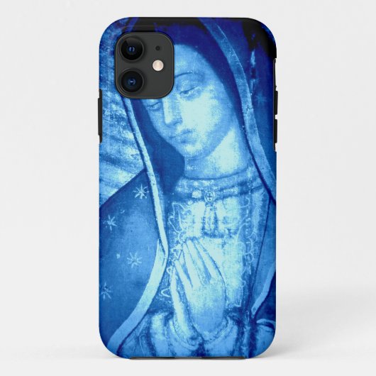 UNSER LADY VON GUADALUPE BLUE Case-Mate iPhone HÜLLE (Rückseite)