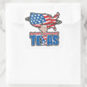 Unser Land dreht sich um Texas Quadratischer Aufkleber (Tasche)