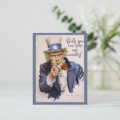 UNSER LAND retten Onkel Sam POSTCARDS für Wähler Postkarte (Stehend Vorderseite)