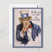 UNSER LAND retten Onkel Sam POSTCARDS für Wähler Postkarte (Vorne/Hinten)