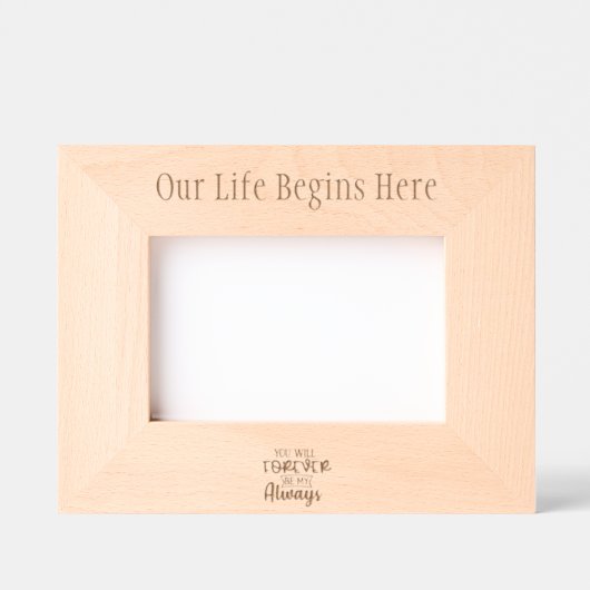 Unser Leben beginnt hier Geätzte Rahmen (Vorderseite)