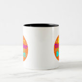 Unser Lehrer ist das beste farbenfrohe Design Zweifarbige Tasse (Mittel)