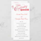 Unser Liebe Story Wedding Programm (Vorne/Hinten)