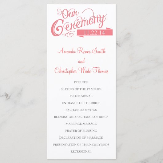 Unser Liebe Story Wedding Programm (Vorderseite)