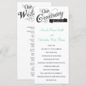 Unser Liebe Story Wedding Programm (Vorne/Hinten)