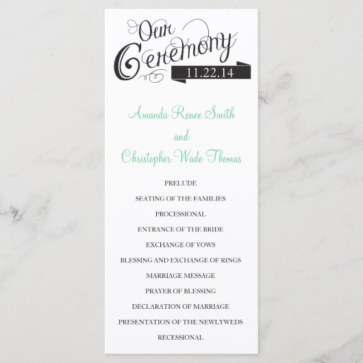 Unser Liebe Story Wedding Programm (Vorderseite)