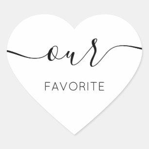Unser Lieblings-С-alligraphisches Gefälligkeitsges Herz-Aufkleber