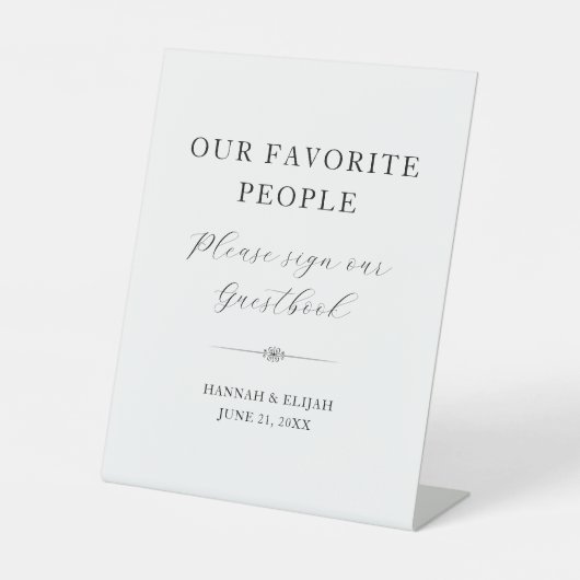 Unser Lieblings-Gästebuch Sockelschild (Vorderseite)