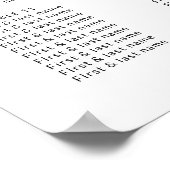Unser Lieblings-Paar Hochzeits-Sitzplan Poster (Ecke)