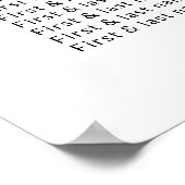 Unser Lieblings-Paar Hochzeits-Sitzplan Poster (Ecke)