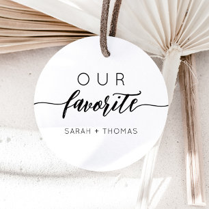 Unser Lieblingsgeschenk für moderne kalligrafische Runder Aufkleber