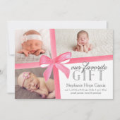 Unser Lieblingsgeschenk Geburtsankündigung Erster  Ankündigung (Vorderseite)