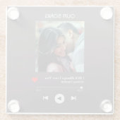 Unser Lieblingslied - Kundenspezifisches Foto Glasuntersetzer (Rückseite)