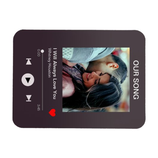 Unser Lieblingslied - Kundenspezifisches Foto Magnet (Horizontal)