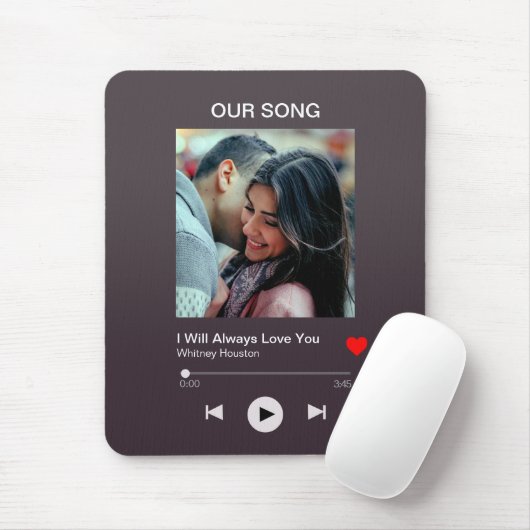 Unser Lieblingslied - Kundenspezifisches Foto Mousepad (Mit Mouse)