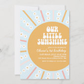 Unser Little Sunshine boho blumengeschmückten erst Einladung (Vorderseite)