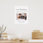 Unser Menschen heiraten Willkommensschild Poster (Küche)