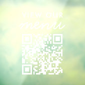 Unser Menü-QR-Code-Menü anzeigen Fensteraufkleber (Blatt 3)