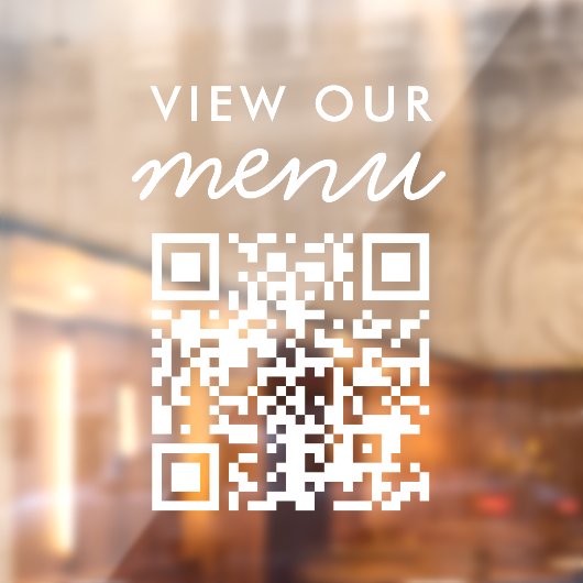 Unser Menü-QR-Code-Menü anzeigen Fensteraufkleber (Blatt 2)