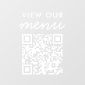 Unser Menü-QR-Code-Menü anzeigen Fensteraufkleber (Blatt)