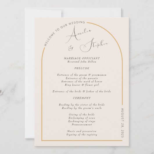 Unser modernes Programm "Arch mit Real Foil Weddin (Vorderseite)