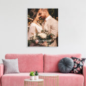 Unser Moment | Rustikales Newlyweds Custom Wedding Leinwanddruck (Insitu (Wohnzimmer))