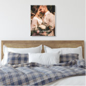 Unser Moment | Rustikales Newlyweds Custom Wedding Leinwanddruck (Insitu (Schlafzimmer))