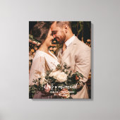 Unser Moment | Rustikales Newlyweds Custom Wedding Leinwanddruck (Vorderseite)
