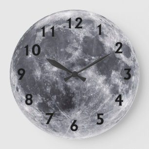 Unser Mond Große Wanduhr