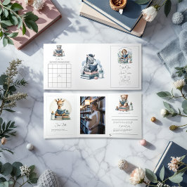 Unser nächstes Kapitel Baby Dusche Foto Dreifach Gefaltete Einladung