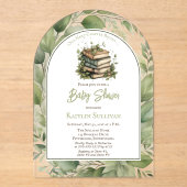 Unser nächstes Kapitel beginnt mit der Baby-Dusche Acryleinladungen (Vorderseite)