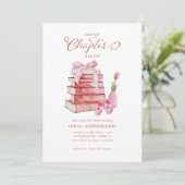 Unser nächstes Kapitel Geschichte Buch Pink Girl B Einladung (Stehend Vorderseite)