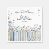 Unser nächstes Kapitel sanfte Azure Literary Bloom Serviette (Vorderseite)