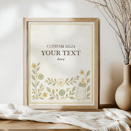 Unser nächstes Kapitel Storybook Babydusche Maßges Poster