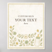 Unser nächstes Kapitel Storybook Babydusche Maßges Poster (Vorne)