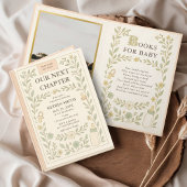 Unser nächstes Kapitel Storybook Foto Babydusche Einladung