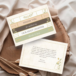 Unser nächstes Kapitel Storybook Kinderdusche Dankeskarte