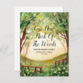 Unser neuer Fleck des Waldes, der sich neue Adress Ankündigungspostkarte (Vorne/Hinten)