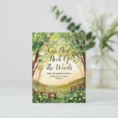 Unser neuer Fleck des Waldes, der sich neue Adress Ankündigungspostkarte (Stehend Vorderseite)