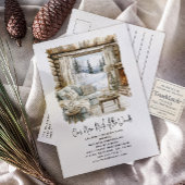 Unser neuer Hahn des Waldes, der den Winterurlaub Ankündigungspostkarte