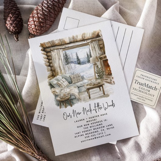 Unser neuer Hahn des Waldes, der den Winterurlaub Ankündigungspostkarte