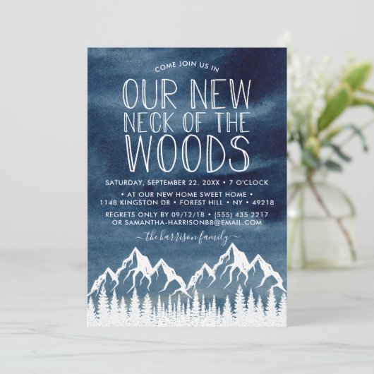 Unser neuer Hahn des Waldes | Party zur Aufwärmung Einladung (Stehend Vorderseite)