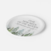 Unser neuer Hahn des Waldes | Party zur Aufwärmung Pappteller (Schrägansicht)