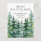 Unser neuer Nacken der Kiefernwälder, die sich bew Ankündigungspostkarte (Vorderseite)