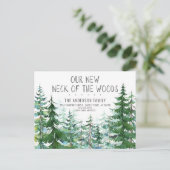 Unser neuer Nacken der Kiefernwälder, die sich bew Ankündigungspostkarte (Stehend Vorderseite)
