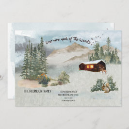 Unser neuer Nacken der Kiefernwaldhütte bewegt sic Mitteilungskarte