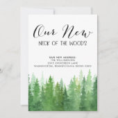 Unser neuer Nacken der Pinienwälder Ankündigung (Vorderseite)