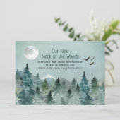 Unser neuer Nacken der Woods Moving Announcement C Ankündigung (Stehend Vorderseite)