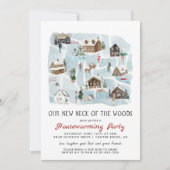 Unser neuer Nacken des Woods Housewarming-Party Einladung (Vorderseite)